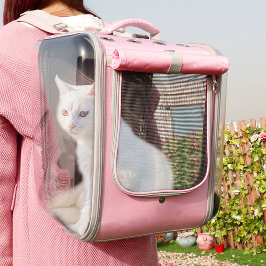 Breathable Pet Carrier Backpack for Small Dogs and Cats - Portable Outdoors Travel Shoulder Bag with Ventilation