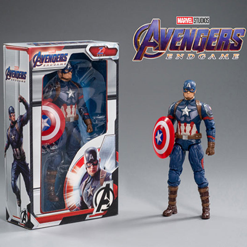 Collectible Avengers Union Toy Model: Medium-sized Guli Spider Iron Man MK85, Captain America
