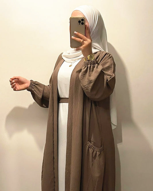 Elegant Open Abayas for Women - Dubai Abaya Kimono - Traditional Muslim Dress